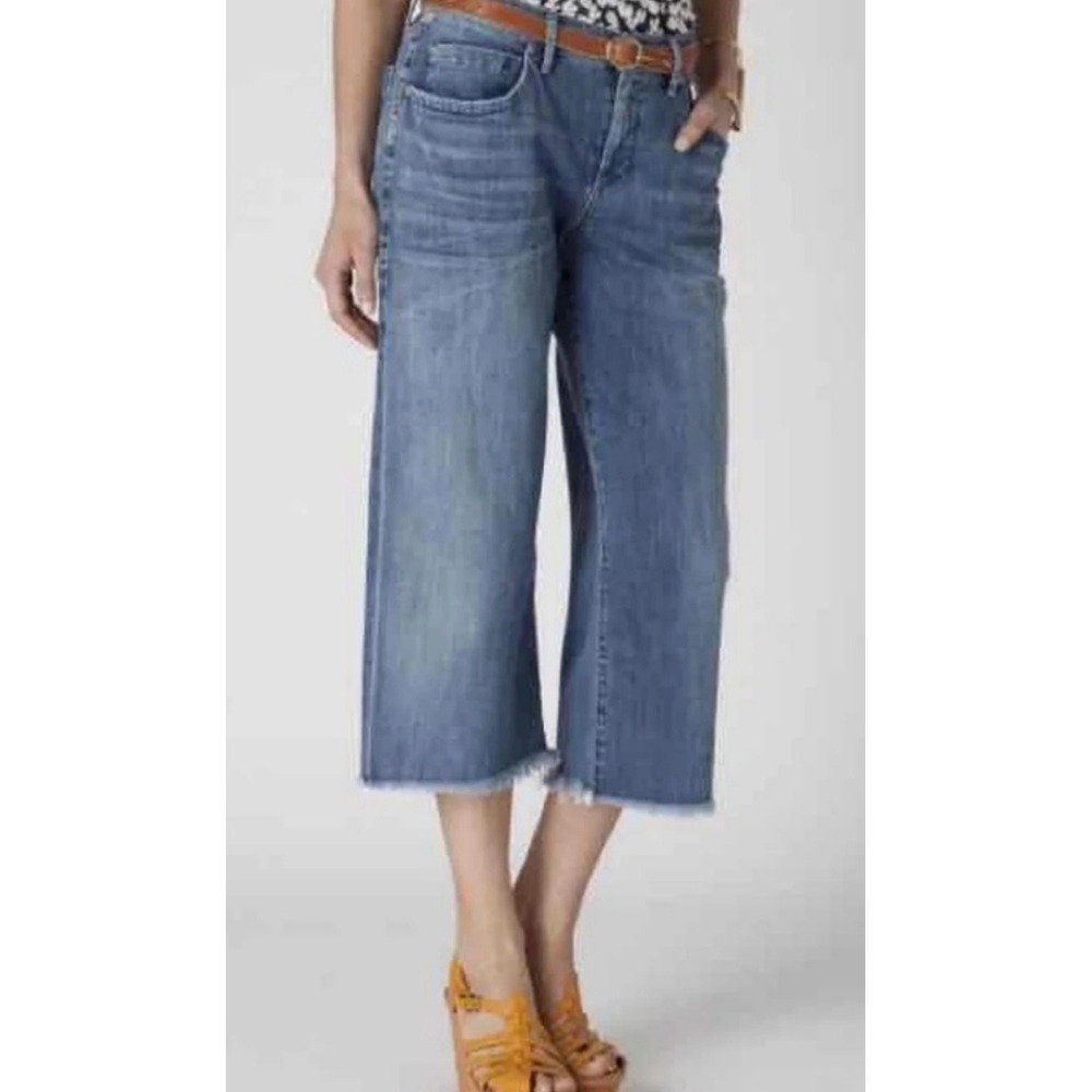 Citizens of Humanity‎ Fusion Billow Wide Leg Crop Jeans Medium Wash Blue 31 Y2K